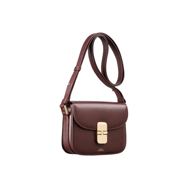 A.P.C Cow Leather Tofu Bag Shoulder Bag Crossbody Bag Women's Brown-1