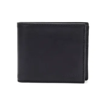 COACH 3 IN 1 Wallet Smooth Calf Leather Wallet Men's Navy Blue