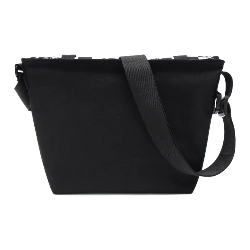 Kappa Polyester Messenger Bag, Shoulder Bag, Crossbody Bag Medium Size Men's Black White Checkerboard-2