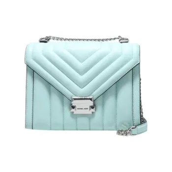 MICHAEL KORS Whitney Sheepskin Envelope Bag, Shoulder Bag, Crossbody Bag Tubas Women's Blue Green
