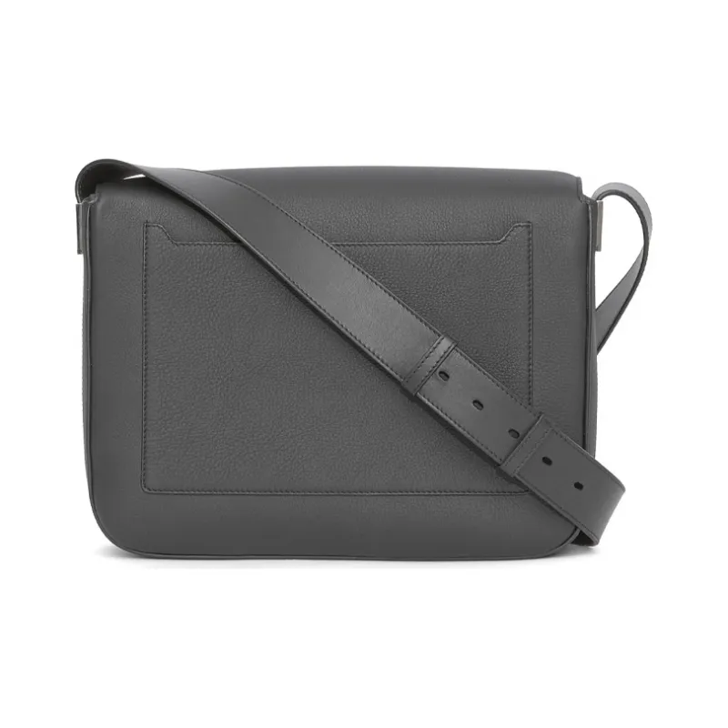 Burberry Leather Messenger Bag Shoulder Bag Men's Black-2