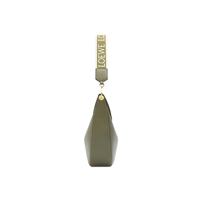LOEWE Luna Cow Leather With Fabric Shoulder Bag, Handbag, Shoulder Bag Women's Avocado Green-2