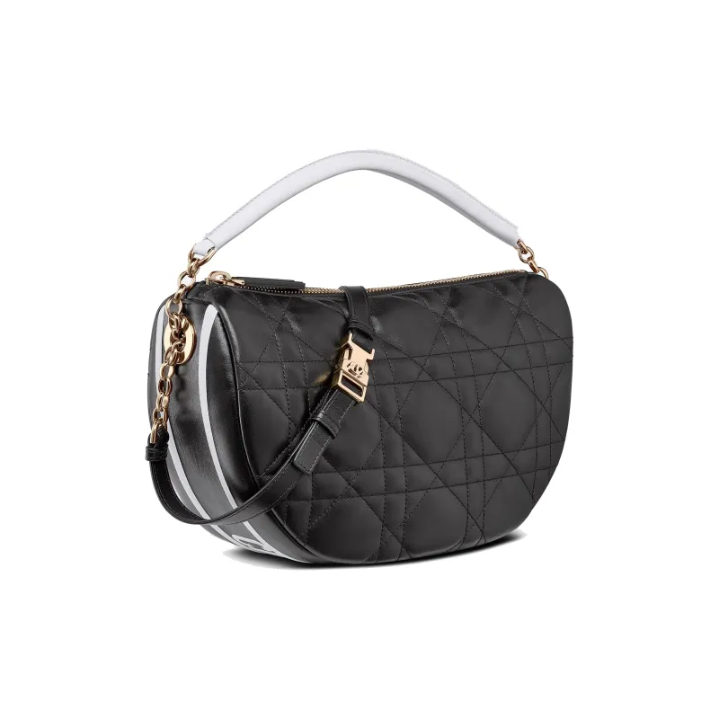 DIOR Vibe Sheepskin HOBO Bag, Shoulder Handbag Medium Size Women's Black-1