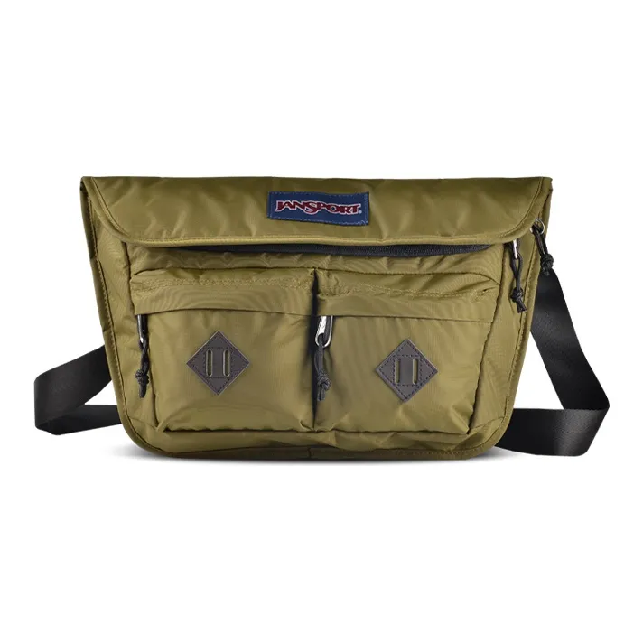 JanSport Nylon Fabric Messenger Bag Crossbody Bags Regular Unisex Black-10