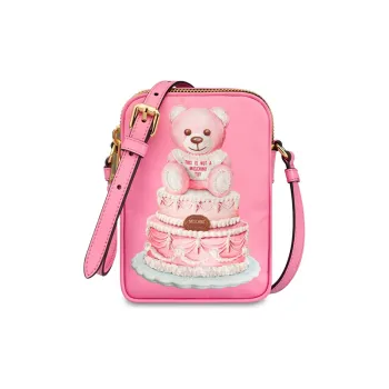 MOSCHINO Fabric Shoulder Bag Women's Pink