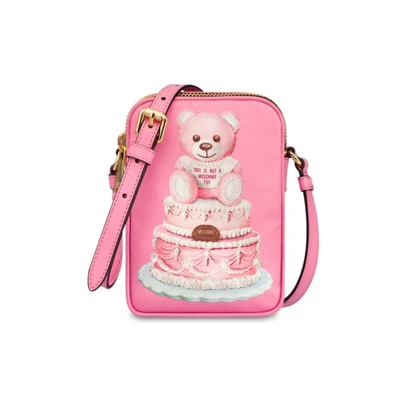 MOSCHINO Fabric Shoulder Bag Women's Pink-0