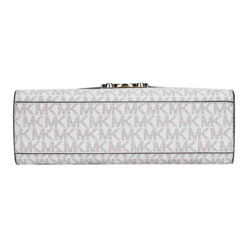 MICHAEL KORS PVC Shoulder Bag Medium Size Women's White Brown Multicolor-3