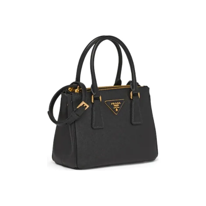 PRADA Saffiano Leather Crossbody Bag Handbag Shoulder Bag Mini Women's Black-1