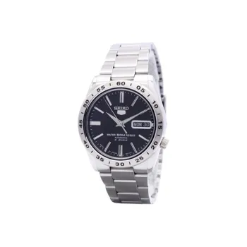 SEIKO Automatic Mechanical Movement Stainless Steel Strap Watch Men's Watches Black Dial SNKE01J1