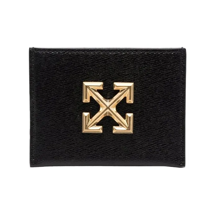 OFF WHITE Leather Wallet Regular Women's Black-0