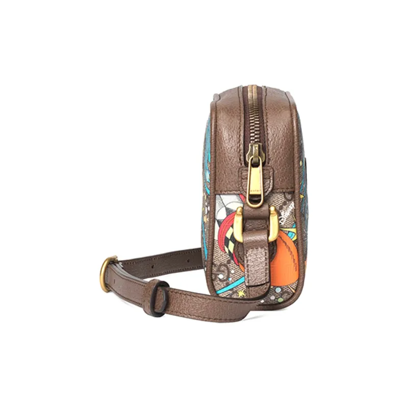 GUCCI Disney, Collaboration Canvas With Leather Camera Bag, Crossbody Bag, Shoulder Bag Unisex Multicolor-2