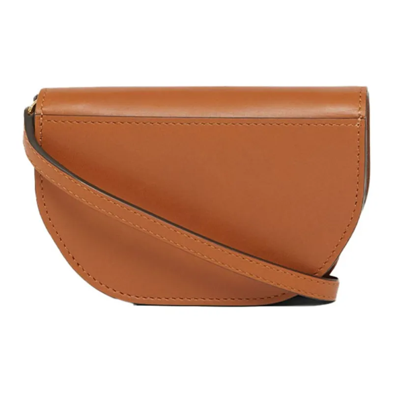Burberry Leather Shoulder Bag, Crossbody Bag, Clutch Unisex Umber-2