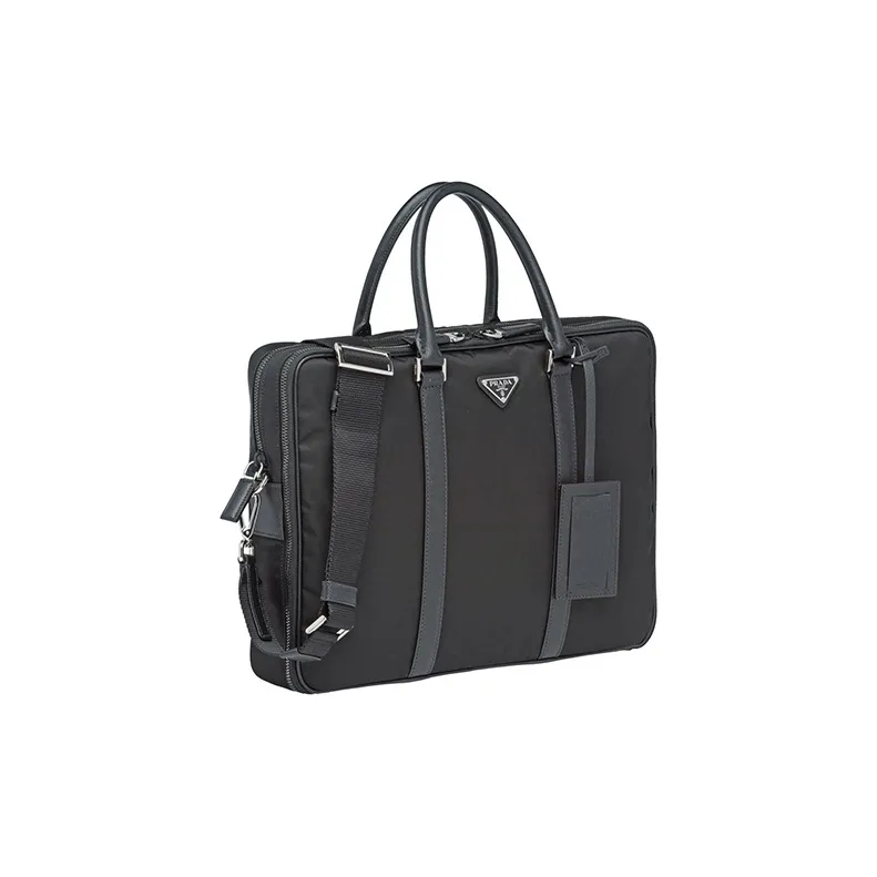 PRADA Nylon Fabric Fabric Briefcases Handbags Regular Men's Black-1