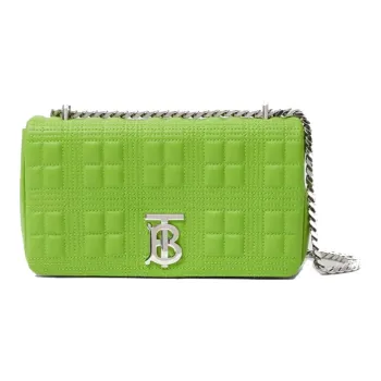 Burberry Burberry Bag Collection Lambskin Lona Bag Handbag Shoulder Bag Women's Bright Green