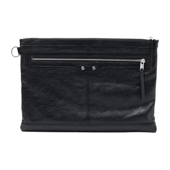 Balenciaga Wool Clutch Men's Black