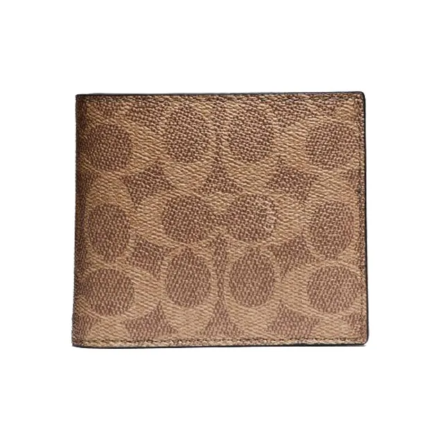 COACH 3 IN 1 Wallet Canvas With Leather Wallet Men's Brown-0