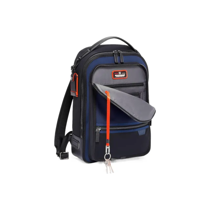 TUMI TUMI Harrison Elastic Nylon Backpack Men's Navy-4