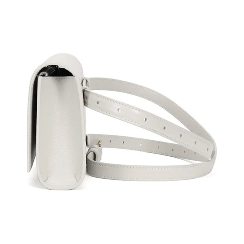SAINT LAURENT Kate Belt Bag Grain De Poudre Blanc Vintage-2