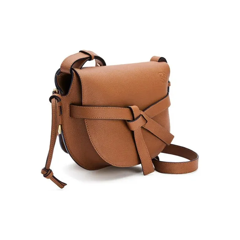 LOEWE Gate Cow Leather Bowknot Bag Crossbody Bag Women's Brown-1