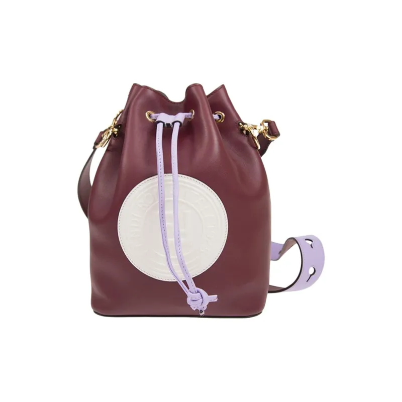 FENDI Mon Tresor Calfskin Crossbody Bag Shoulder Bag Small Size Women's Burgundy/Light Purple-0