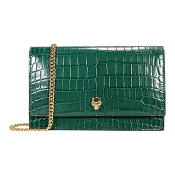 Alexander McQueen Cow Leather Shoulder Bag Crossbody Bag Women's Green