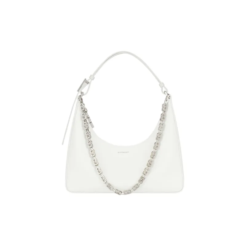 GIVENCHY Cut out Cow Leather One Shoulder Handbag Women's Ivory White-0