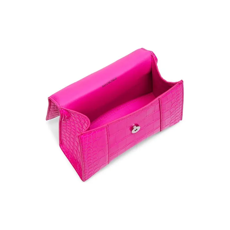 Balenciaga Leather Handbag, Shoulder Bag, Crossbody Bag Mini Women's Neon Pink-3