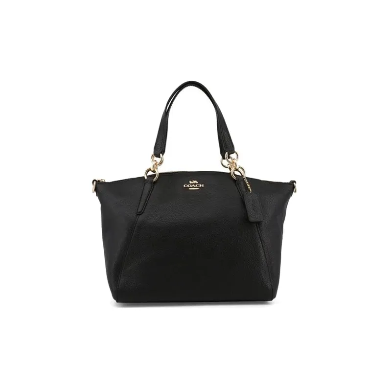 COACH Kelsey Leather Dumpling Bag Shoulder Bag Crossbody Bag Handbag Large Size Women's Black-0