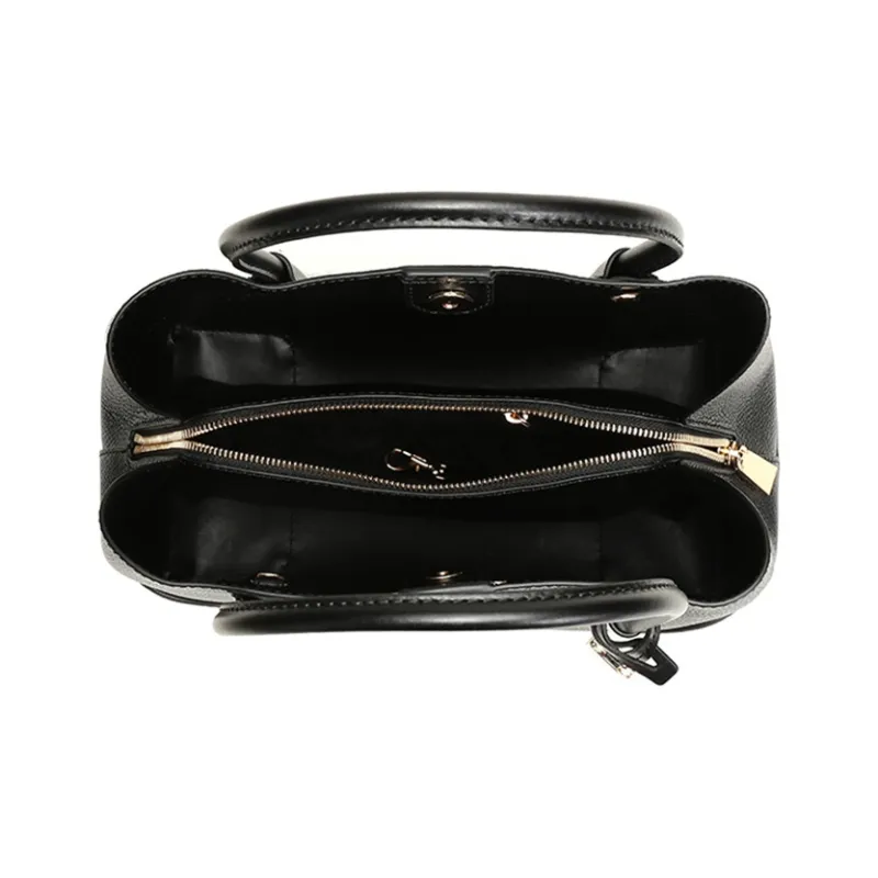MICHAEL KORS Mercer Gallery Bucket Cow Leather Portable Crossbody Bag Shoulder Bag Medium Size Women's Black-2