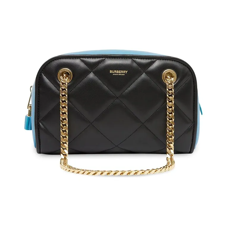 Burberry Cube Sheepskin One Shoulder Handbags Women's Blue-0