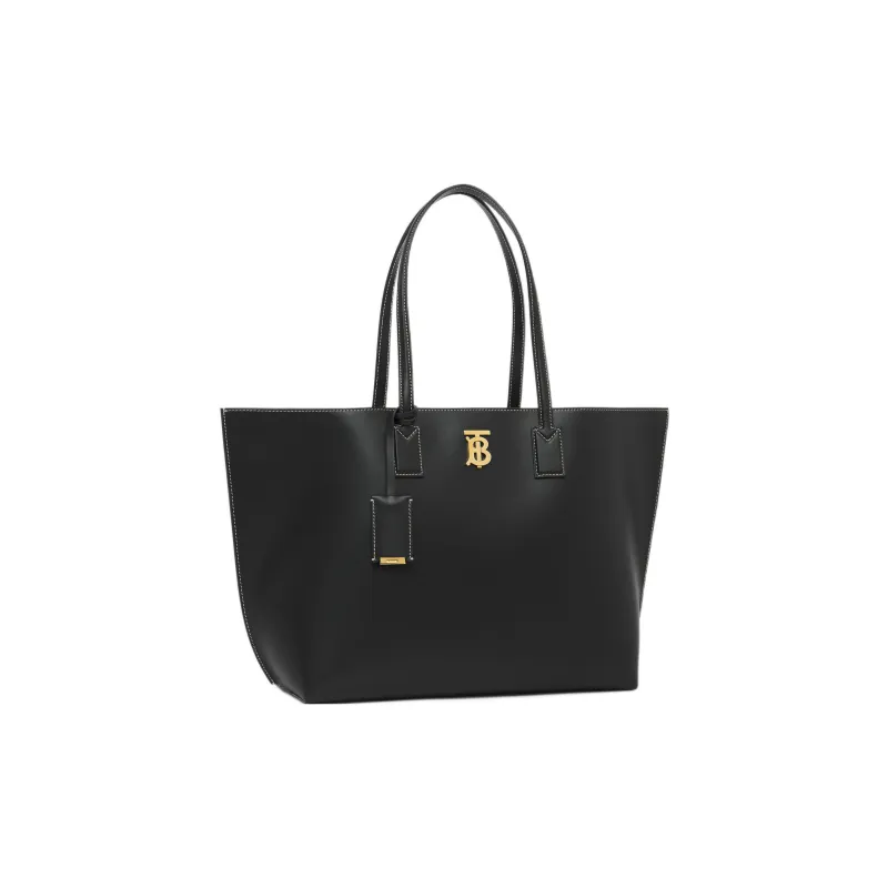 Burberry Leather Tote Bag, Shopping Bag, Handbag, Shoulder Bag Medium Size Women's Black-2