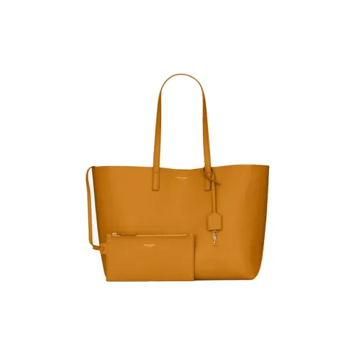 SAINT LAURENT Soft Calfskin Combo Bag Tote Bag Shopping Bag Handbag Shoulder Bag Women's Deep Sunlight Color