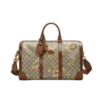 GUCCI Canvas With Leather Travel Bags Shoulder Bag Crossbody Bag Handbag Men's Ebony & Beige