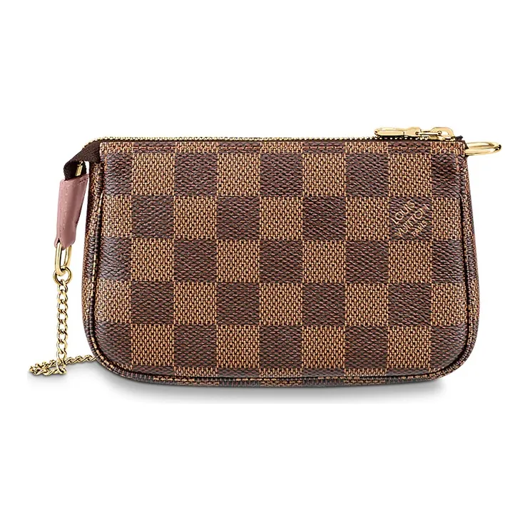 LOUIS VUITTON Pochette Accessories Damier Ebene Vivienne Holiday Mini Rose Ballerine Pink-2
