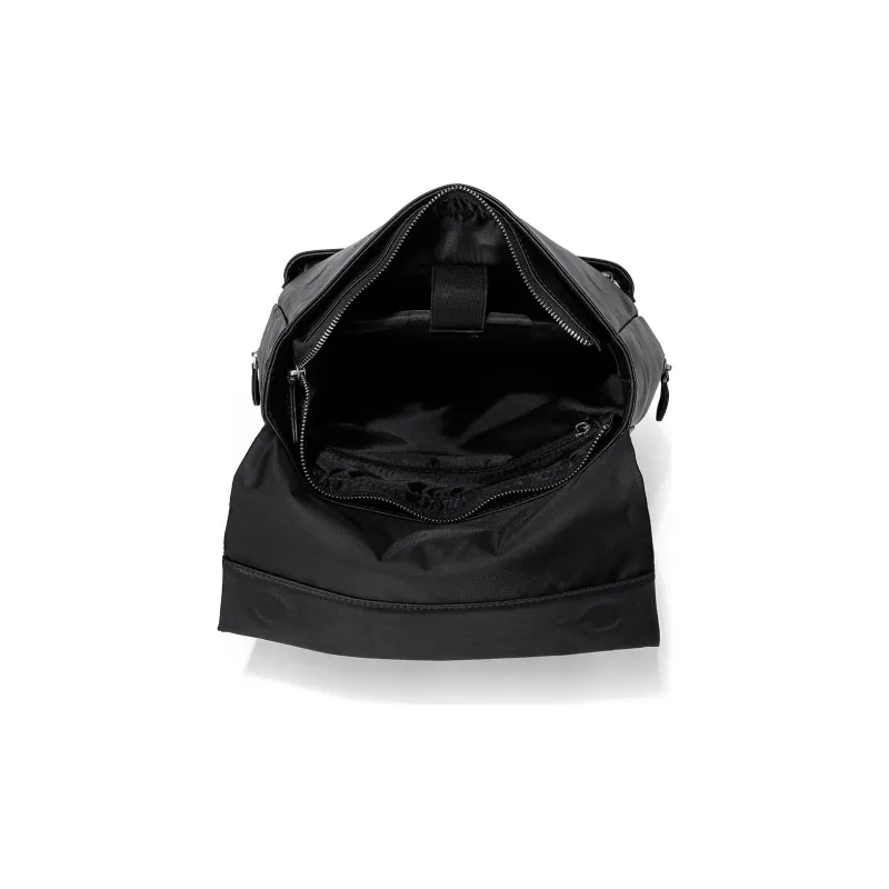 Ace Paul Top Grain Cow Leather Laptop Backpack Large Size Unisex Cool Black-5