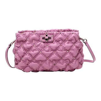 Valentino Leather Makeup Bag Women's Hyacinth Color