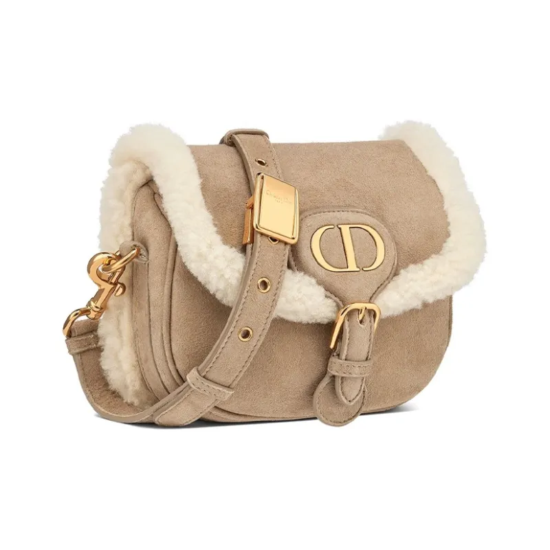 DIOR Bobby Sheepskin Shoulder Bag Crossbody Bag Women's Beige-1