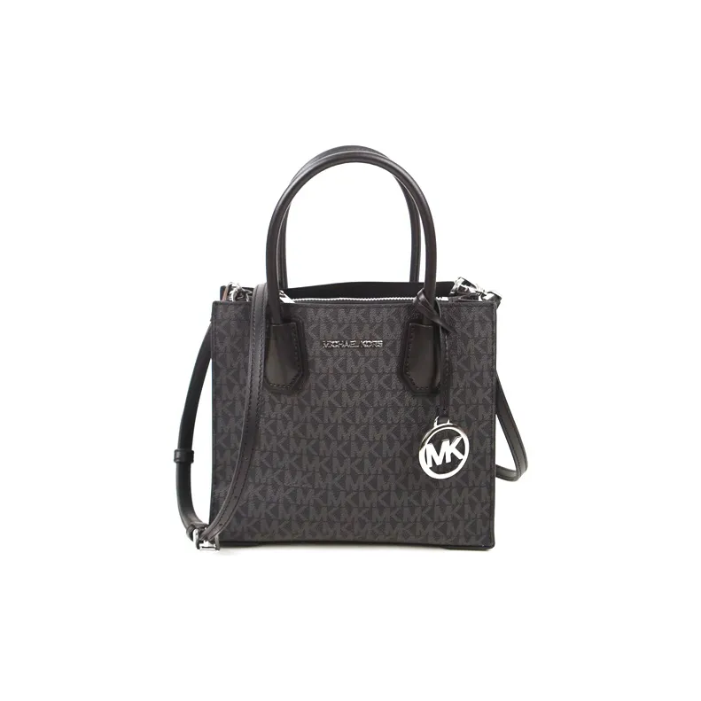 Michael Kors Mercer Signature Messenger Bag Medium Black-0