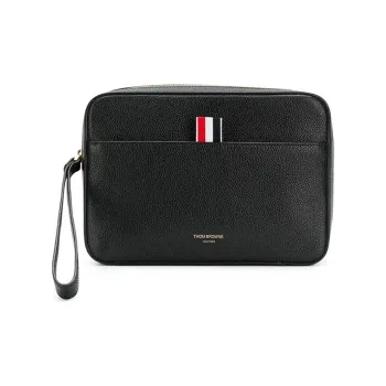 THOM BROWNE· Pebble Leather Clutch Men's Black