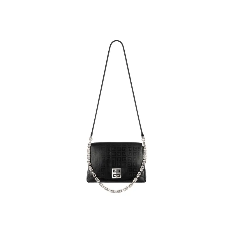 GIVENCHY 4G Cow Leather Chain Bag Shoulder Bag Crossbody Bag Handbag Medium Size Women's Black-1