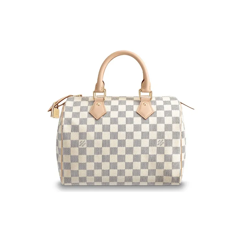 LOUIS VUITTON Speedy Canvas With Leather Shoulder Bag, Crossbody Bag, Handbag 25 Women's White-2