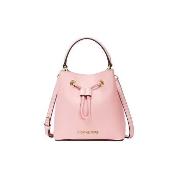 MICHAEL KORS Cow Leather Bucket Bag, Shoulder Bag, Crossbody Bag, Handbag Trumpets Women's Soft Pink