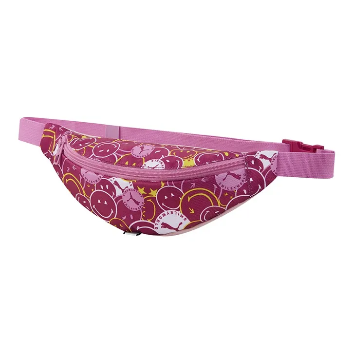 PUMA SMILEYWORLD Collaboration Fabric Shoulder Bag Crossbody Bag Fanny Pack Regular Unisex Burgundy-2