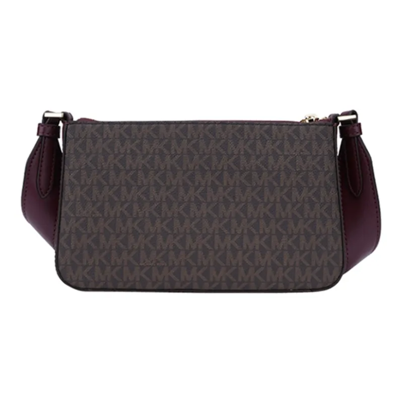 MICHAEL KORS Jet Set PVC Crossbody Bag Shoulder Bag Small Size Women's Brown & Burgundy-2