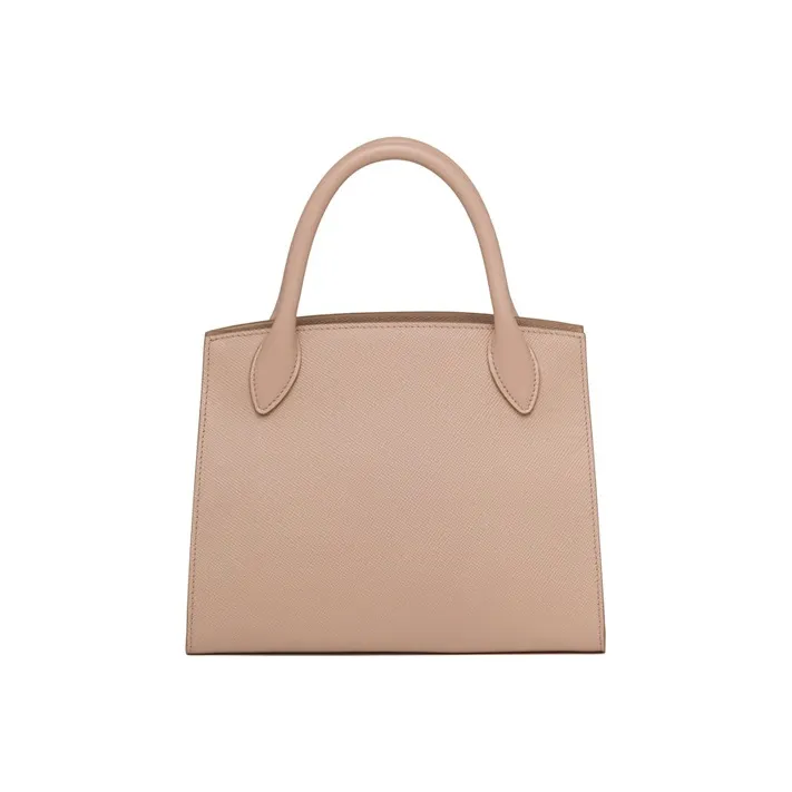 PRADA Leather And Calfskin Shoulder Bag Crossbody Bag Handbag Women's Cameo Brown Beige-2