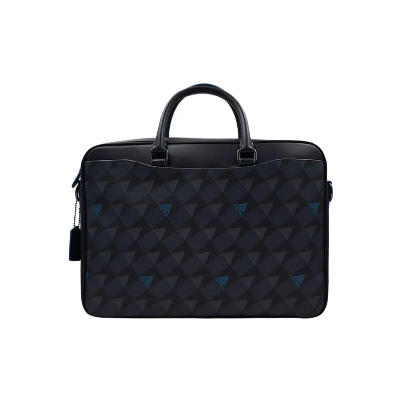 COACH Beckett PVC With Skin Briefcase Laptop Bag Handbag Crossbody Bag Shoulder Bag Large Size Men's Navy-2