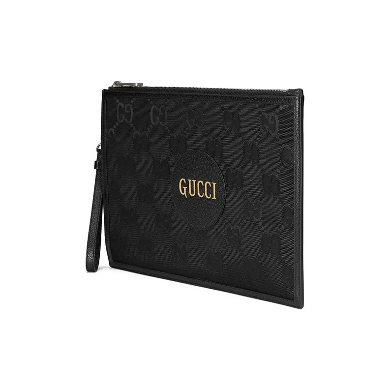 GUCCI Off The Grid Leather Clutch Unisex Black-1