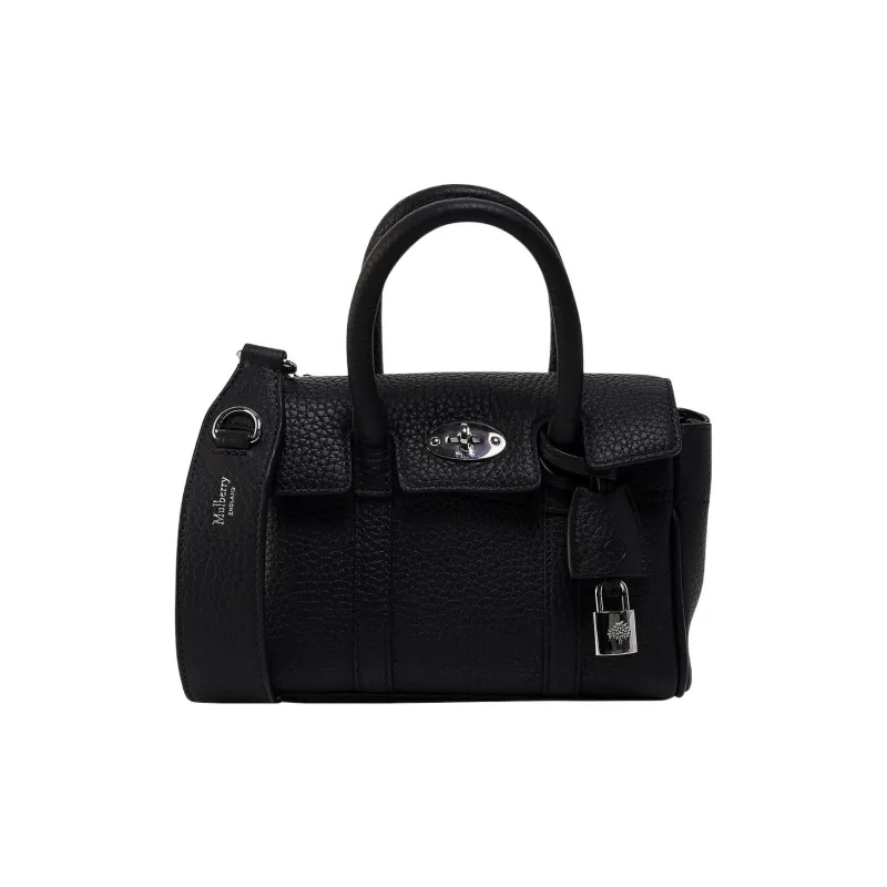 Mulberry Leather One Shoulder Handbags Women's Black-0