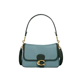 COACH Soft Tabby Cow Leather Handbag, Crossbody Bag, Shoulder Bag, Soft European Style Shoulder Bag Women's Blue