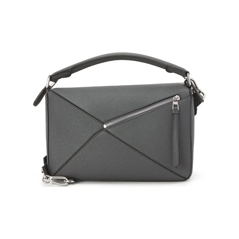 LOEWE Puzzle Calfskin Geometric Bag Puzzle Bag Handbag Shoulder Bag Crossbody Bag Regular Women's Anthracite Gray-3
